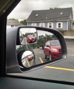 Total View 360 Wide Angle Universal Adjustable Blind Spot Mirror, Frameless Square Design, 2 Pack 26 71ha5k3kxNL