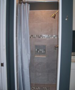 iDesign Forma Metal Tension Rod, Adjustable Customizable Curtain Rod for Bathtub, Shower Stall, Closet, Doorway, 26-42 Inches, Polished and Brushed Stainless Steel 26"-42" 18 71haFQEzx5L