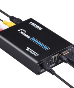 Tendak 3RCA CVBS Composite & S-Video R/L Audio to HDMI Converter Adapter Support 720P/1080P with 3RCA S-Video Cable for NES SNES N64 PS2 PS3 HDTV 24 71haOADsC4L