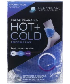 TheraPearl-14070 Color Changing Reusable Hot Cold Pack with Strap, Sports Size Ice Pack with Gel Beads, 11" x 4.5" Sports Pack 9 71hbabet8aL