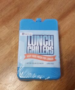 Bentgo Ice Lunch Chillers - Ultra-Thin Ice Packs Perfect for Everyday Use in Lunch Bags, Lunch Boxes and Coolers - 4 Pack (Blue) Blue 42 71hc QZuCUL