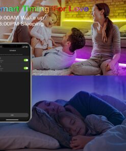hyrion Smart LED Light Strips,50 ft WiFi LED Light,Sound Activated Color Changing with Alexa and Google,Sync Music with Led Strip Lights for Bedroom for Living Room, Home Decor 50ft 22 71hcKPVbvnL