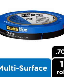 ScotchBlue Original Multi-Surface Painter's Tape, 0.70 Inches x 60 Yards, 1 Roll, Blue, Paint Tape Protects Surfaces and Removes Easily, Multi-Surface Painting Tape for Indoor and Outdoor Use 22 71hdpJw7fmL