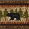 Cozy Cabin CC5276 Birch Bear Non Skid Rug 20"x44" Wedge Brown 20 in x 44 in 39 71hdqJZp0 L