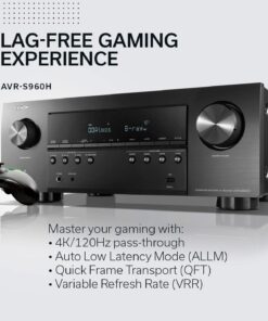 Alternative view of Denon AVR-S960H 8K Ultra HD 7.2 Channel (90Watt X 7) AV Receiver 2020 Model - Built for Gaming, Music Streaming, 3D Audio & Video, Alexa + HEOS, Black (Discontinued by Manufacturer)