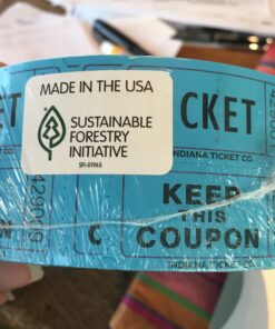 Indiana Ticket CO. 2,000 Blue Raffle Tickets Double Roll, Premium Quality 50/50 Raffle Tickets, Tickets for Events, Carnivals, Door Prizes, Drinks and More 15 71hgA1SveNL
