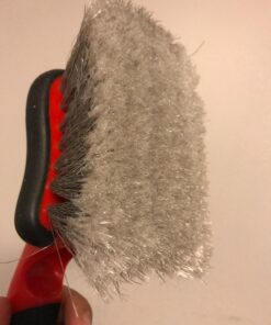 Mothers Car Wash Brush, Wheel and Fender Brush, Short Handle Tire Cleaner for Car Detailing, 10 Inch, Red/Black Standard 40 71hgK9F4PkL