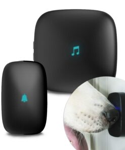 Dog Bell for Potty Training - Touch Activated Wireless Dog Door Bell for Puppy Training - Waterproof Pet Training Bell w/Over 1000-Feet Range, 50 Door Chimes, 4 Adjustable Volume Levels, LED Flash 10 71hgcxbS8iL