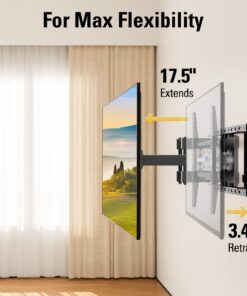 Alternative view of Mounting Dream TV Wall Mount for 32-65 Inch TV, TV Mount with Swivel and Tilt, Full Motion TV Bracket with Articulating Dual Arms, Fits 16inch Studs, Max VESA 400X400 mm, 99lbs, MD2380
