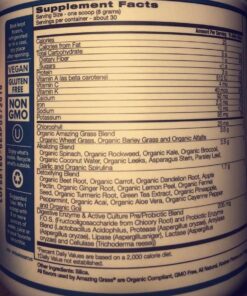 Amazing Grass Greens Blend Alkalize & Detox: Smoothie Mix, Cleanse with Super Greens & Beet Root Powder, Digestive Enzymes, Prebiotics & Probiotics, 30 Servings (Packaging May Vary) 38 71hit JPtOL