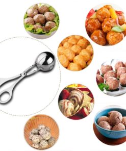 2 PCS None-Stick Meat Ballers, Stainless Steel Meat Baller Tongs, Cake Pop Meatball Maker Ice Tongs, Cookie Dough Scoop for Kitchen. (1.38" and 1.78") 20 71hjPpJoHNL