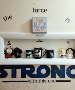 RoomMates RMK3077SCS Star Wars Classic The Force Is Strong Quote Peel and Stick Wall Decals 35.25" x 10" 23 71hkwlA90rL