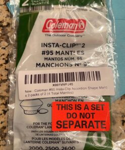Coleman #95 Insta-Clip Accordion Shape Mantle 2-packs of 2 (4 Total Mantles) 11 71hm6ThxZ0L