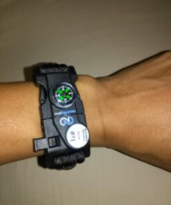 Nexfinity One Survival Paracord Bracelet - Tactical Emergency Gear Kit with SOS LED Light, 550 Grade, Adjustable, Multitools, Fire Starter, Compass, and Whistle - Set of 2 Yellow 23 71hmIPjIqoL