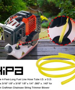 Hipa Trimmer Chainsaw Fuel Line Hose Tube I.D. x O.D. 3/32" x 3/16" 1/8" x 3/16" 1/8" x 1/4" .080" x .140" for Poulan Craftman Chain saw Weed eater Blower 4 Size 4-Feet-Long 20 71hmOqaBkqL