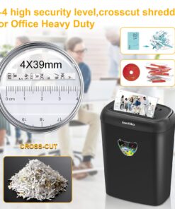 Paper Shredder, 14-Sheet Cross Cut with 6.6-Gallon Basket, P-4 Security Level, 3-Mode Design Shred Card/CD/Staple/Clip, Heavy Duty with Jam Proof System, Paper Shredder for Office (ETL) 29 71hmYg3y4mL