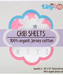 Alternative view of My Tiny Tot Baby Crib Sheets Boy or Girl (2 Pack) – Organic Cotton Fitted Crib Sheet Set for Baby Crib Mattress – Extra Soft, Premium Baby Nursery Bedding – Pink