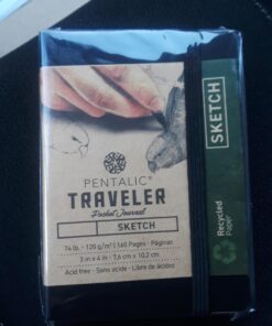 Pentalic 3" x 4" Pocket Sketchbook Traveler Journal, 160 Pages, Black 3-inch x 4-inch, Black Sketch/Blank 36 71hn5NIbGJL