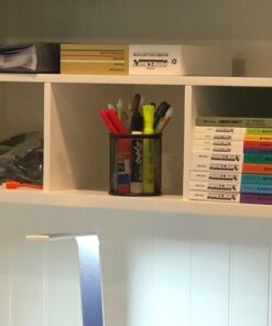 MaxGear Pen Holder for Desk, 3 Pack Pencil Holder, Non-Slip EVA Pad, Premium Mesh Metal Pen Holder, Desk Accessories & Workspace Organizers for Home, School & Office, Black, 3.7’’ Tall Mesh Black- 3.7" Tall 40 71hnDB2ra9L