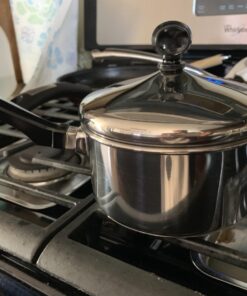 Farberware Classic Stainless Steel Sauce Pan/Saucepan with Lid, 1 Quart, Silver,50000,11.2"D x 6.3"W x 4.4"H Saucepot w/ Regular Lid (1 Quart) 50 71hnNJoEuqL