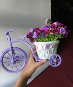 Louis Garden Nostalgic Bicycle Artificial Flower Decor Plant Stand (Purple) Purple 28 71hnNOMae1L