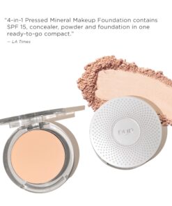 PÜR 4-in-1 Pressed Mineral Makeup SPF 15 Powder Foundation with Concealer & Finishing Powder- Medium to Full Coverage Foundation- Mineral-Based Powder- Cruelty-Free & Vegan Friendly 06. Light/LN6/light skin w/neutral undertones 38 71hnRd oMKL