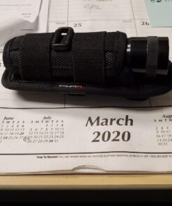 MinChen Tactical Flashlight Holster, 18650 Flashlight Pouch, Stretchy Nylon Pouch Handheld LED Flashlight Holster for Duty Belt Carry Case Holder with 360 Degree Rotatable Clip 19 71hoXDom4PL