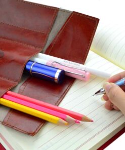 Miayon Twilight Retro Bandage Synthetic Leather Pen Bag Pencil Case Makeup Pouch,Vintage Style Rollup Pencil Case, Pencil Bag(Dark Brown) 35 71hofBM6NvL