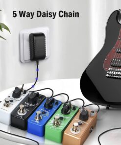 Donner DPA-1 Guitar Pedal Power Supply Adapter 9V DC 1A Tip Negative 5 Way Daisy Chain Cables for Guitar Effect Pedal 31 71hpAkfAlYL