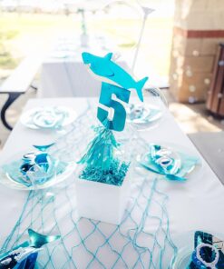 Fish Netting (turquoise) Party Accessory (1 count) (1/Pkg) Turquoise 24 71hpBC3SqkL