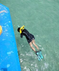 Rrtizan Snorkel Vest, Adults Portable Inflatable Swim Vest Jackets for Snorkeling Swimming Diving Safety Green one_size 46 71hpK0I87tL