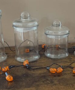 Anchor Hocking Apothecary Jar Canister Set with Ball Lid, 4-Piece Set, Clear Glass - 4 Piece Ball Jar Set 28 71hpiRMll7L