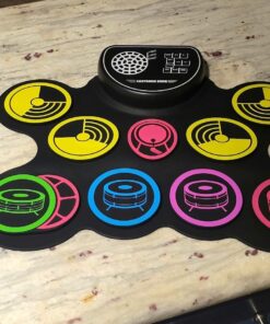 Miortior Electronic Drum Set, 10 Pads Roll-up Drum Practice Pad with Drum Pedals & Drum Sticks, Portable Drum Pad Machine Built-in Speaker with Headphone Jack, Great Christmas & Birthday Gift for Kids 29 71hpnLXJeKL