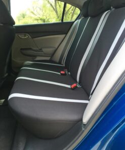 FH Group Automotive Seat Covers Trendy Corduroy Bucket Full Set with Gift- Universal Fit for Cars Trucks and SUVs (Black/Gray) FB032115 36 71hpo UenwL