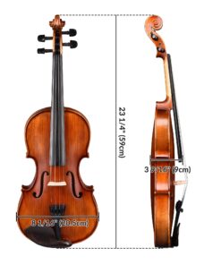 AW 4/4 Full Size Violin Set Matte Fiddle Stradivari Copy Style with Case Rosin Shoulder Rest for Beginner Chlid with Carry Case Gift 4/4 & Matte 16 71hpqbC4AsL