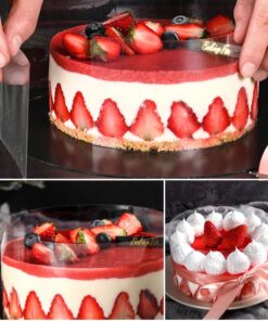 Picowe Cake Collars 4 x 394inch, Acetate Rolls, Clear Cake Strips, Transparent Cake Rolls, Mousse Cake Acetate Sheets for Chocolate Mousse Baking, Cake Decorating 25 71hqF6tg0QL 1