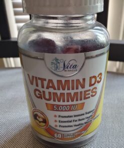 Vitamin D Gummies for Adults Kids 5000 IU - Chewable D3 Gummies Supplement for Women Men 2 Month Supply VIT D Gummy Tasty Chewables 60 Count (Pack of 1) 32 71hqMlFf9WL