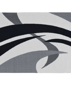 Stylish Camping Outdoor Patio / RV Camping Mat - Swirl (Black/White, 9-Feet x 12-Feet) 9x12 Black/White 19 71hqcfFBiNL