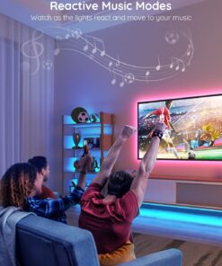 Govee 32.8ft Color Changing LED Strip Lights, Bluetooth LED Lights with App Control, Remote, Control Box, 64 Scenes and Music Sync Lights for Bedroom, Room, Kitchen, Party, 2 Rolls of 16.4ft 24 71hrQskZAJL