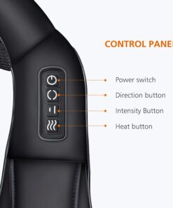 Snailax Shiatsu Neck and Shoulder Massager - Back Massager with Heat, Deep Kneading Electric Massage Pillow for Neck, Back, Shoulder,Foot,Body Black 632 29 71hrqq5vUL