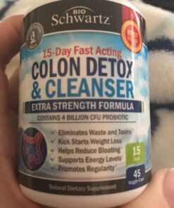 Colon Cleanser and Detox for Weight Loss & Digestive Support - 15 Day Fast-Acting Extra Strength Cleanse with Probiotic Fiber Plus Noni for Constipation Relief & Bloating Support, Non-GMO, 45 Count 25 71hsH2Z9jsL