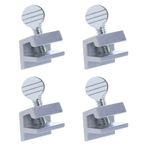 1st Choice Sliding Window Locks Aluminum Metal Window Locks Security Safety Door Locks Adjustable Security Locks with Keys (Silver, 4 Sets)