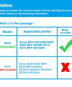 LCL Compatible Toner Cartridge Replacement for Xerox 106R04347 106R04346 B210 B205 B215 High-Yield(2-Pack Black 8 71hsnTnMURL