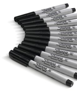 SHARPIE Permanent Markers, Ultra Fine Point, Black, 12 Count 23 71htVQkGdL