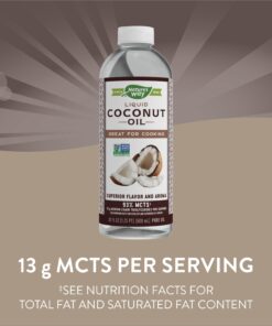 Nature's Way Premium Liquid Coconut Oil, 93% MCTs, Cold Pressed, 20 Fl. Oz Unflavored 20 Fl Oz (Pack of 1) 13 71hu7EIXRrL