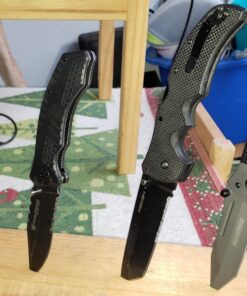 Tough Heavy Duty Everyday Carry Tanto Blade Ball Bearing Flipper Folding Pocket Knife with Sheath Black G10 - Black Tanto Blade 27 71huG1rRVdL