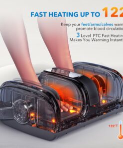 Alternative view of CARESKYpro Shiatsu Foot Massager Machine for Circulation and Pain Relief, Upgraded Heat Therapy, 5 Intensity Deep Kneading, Rolling for Calf-Leg-Arm Relaxation, Plantar Fasciitis Air-operated Model