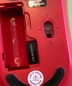 LeadsaiL Wireless Computer Mouse, 2.4G Portable Slim USB Mouse, Silent Click Cordless Mouse 3 Adjustable Levels, 4 Buttons Laptop Mouse for Windows Mac PC Notebook AA Battery-Red 43 71hut3uNmeL