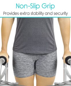 Vive Walker Handle Cushions - Padded Hand Covers - Soft Cushion Padding Medical for Folding Rolling Wheelchair, Rollator Handle, Senior, Elderly Grippers - Crutch Handle Pad Grips - Mobility Aid Black 31 71huteC2oEL