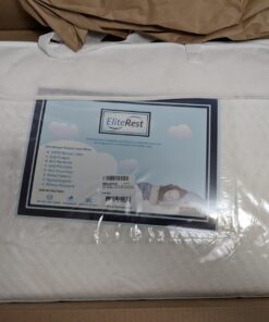 Elite Rest Slim Sleeper - Thin Latex Pillow, a Thin and Low Profile Pillow for Sleeping, Flat Pillow Design is Great for Stomach Sleepers, Thin Bed Pillow Measuring 2.75 inches 19 71hw4fx0VFL